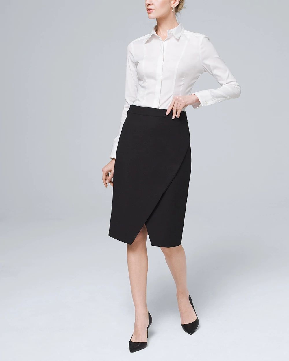 Wrap Pencil Skirt White House Black Market
